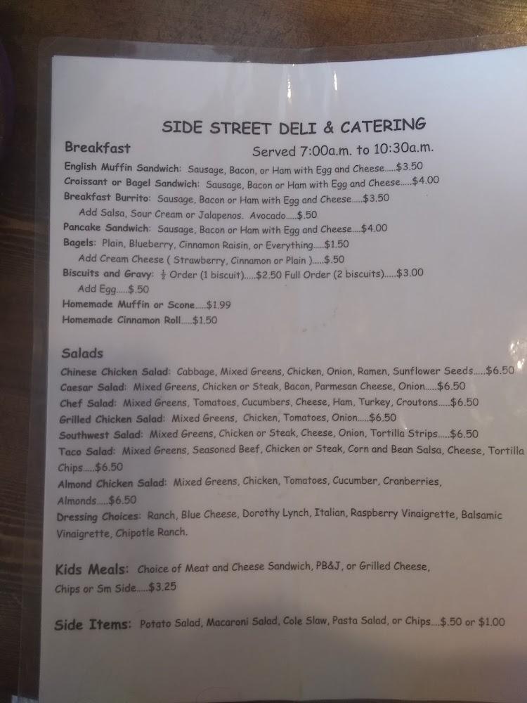 Side Street Deli And Catering Menu image 2